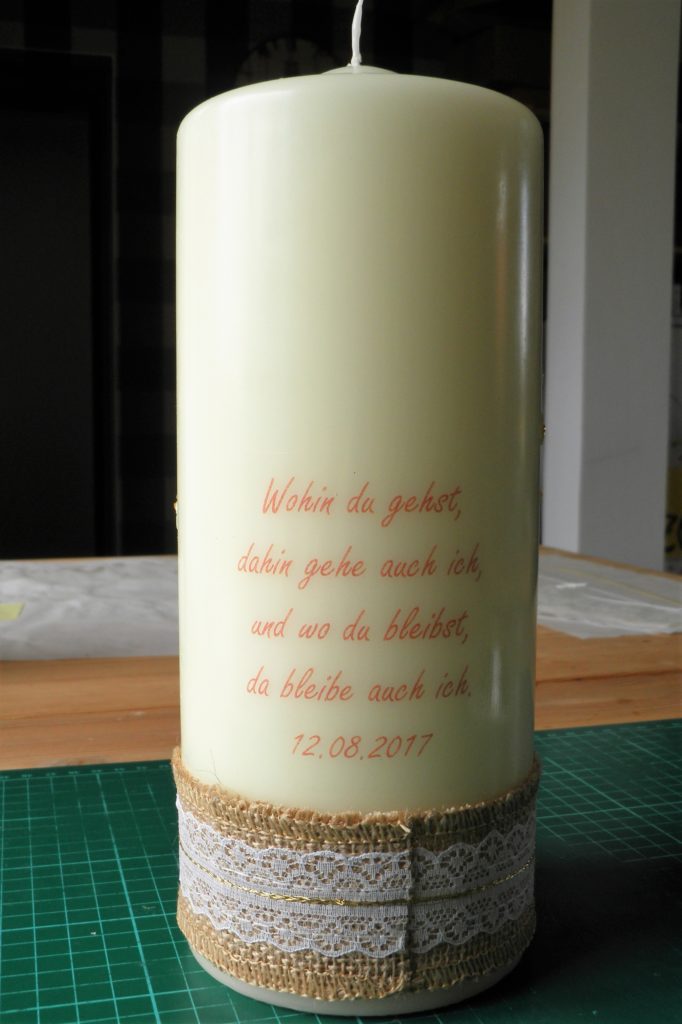 Moderne Trausprüche Hochzeitssprüche auf Hochzeitskerzen und